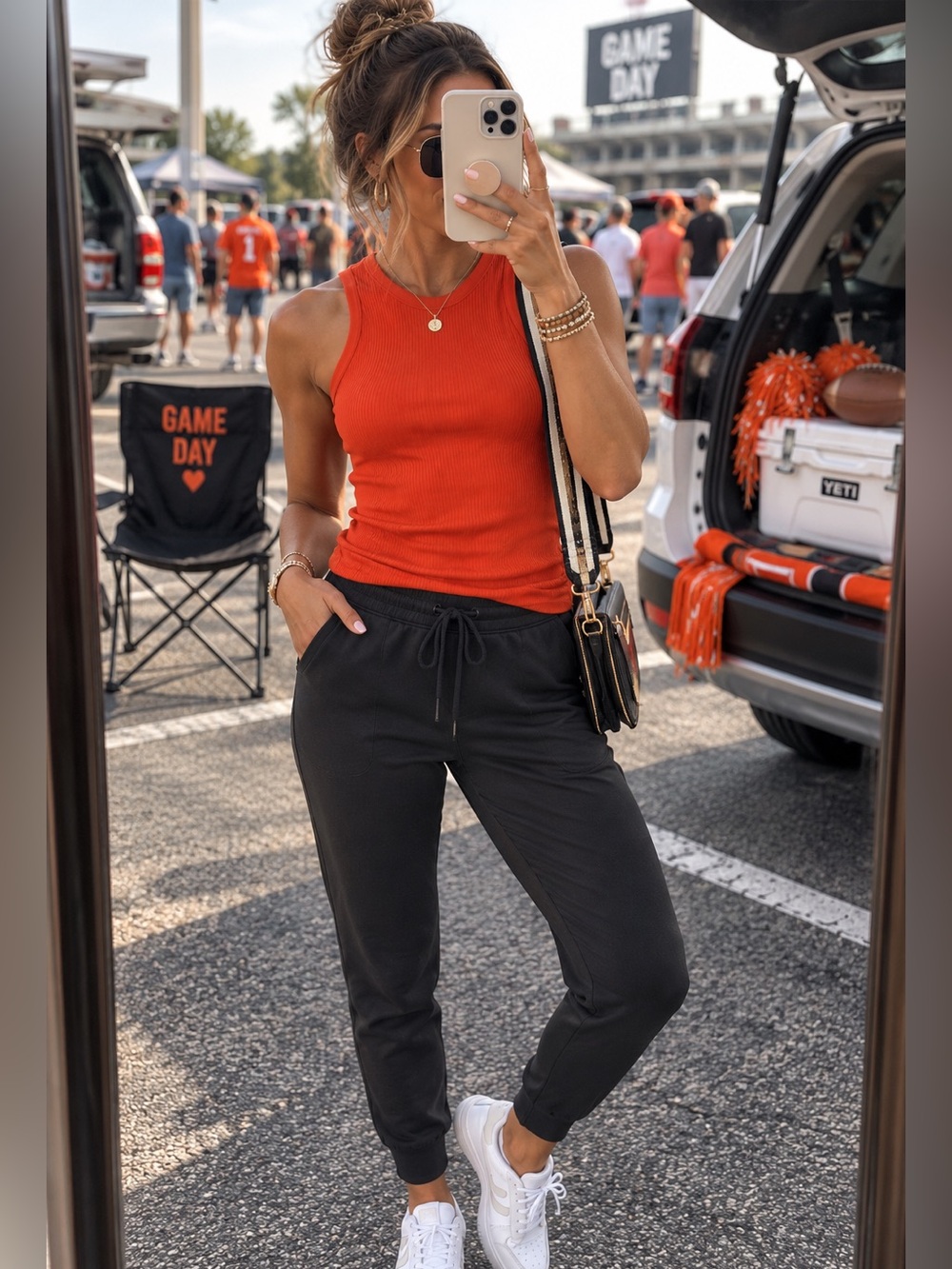 🧡 Athleta Ribbed Sleeveless Tank Top - Size Medium